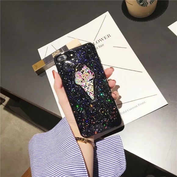 Glitter filled ice cream cone case - Picture 2 of 4